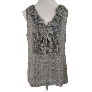 Banana Republic Monochrome Ruffle Blouse